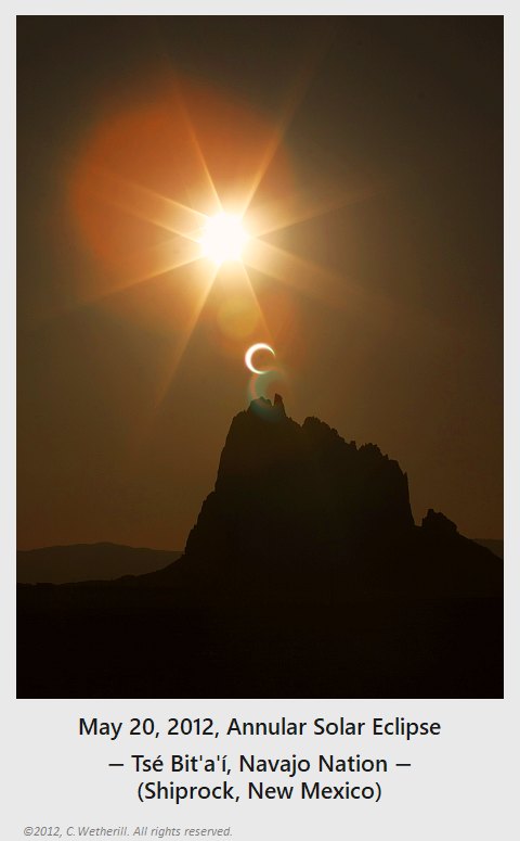 May 20, 2012, Solar Eclipse & Tsé Bitʼaʼí (Shiprock) Photo