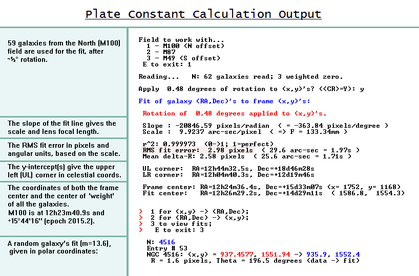 North field plate
 constants